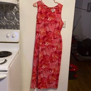 Floral red and pink sundress